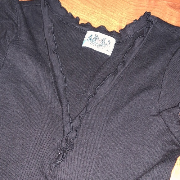 Original Juicy Couture Cap Sleeve Ruffle Edge Top - Picture 2 of 8